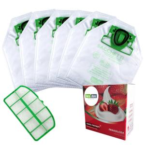 5 Sacchetti Per Aspirapolvere LG V4200 HTB / HTR – Microfibra Anallergici Made In Italy (G304)