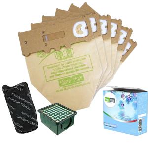 Kit sacchetti folletto vk 130 - 131 6 pz + granuli talco+ filtri compatibili