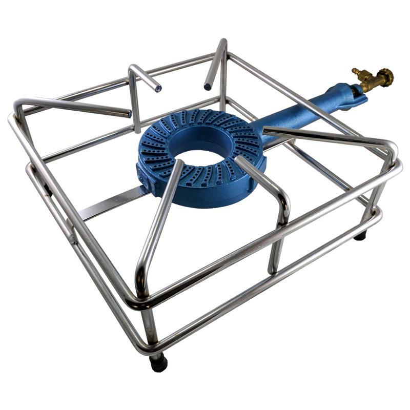 bierre store fornello fornellone 40 x 40 bruciatore ghisa gas gpl telaio rinforzato 12mm - foto 1