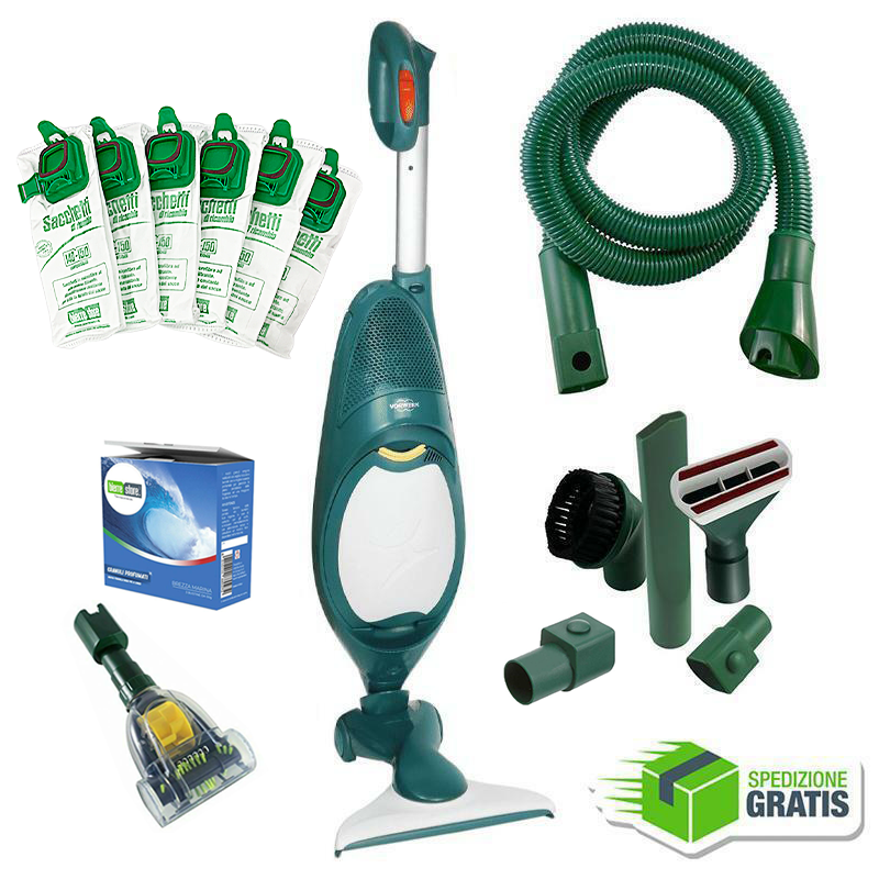 vorwerk aspirapolvere vorwerk folletto vk 140 rigenerato accessori + turbospazzola - foto 1