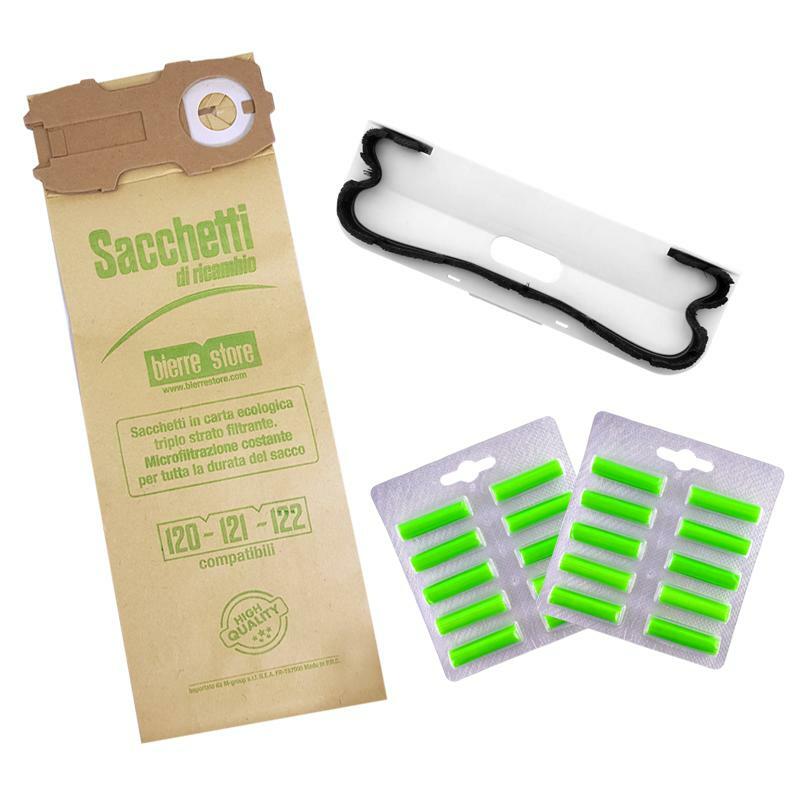 bierre store sacchetti folletto vk 121 vk 122 vk 120 16pz 20 profumi  spazzola setole compatibili - foto 2