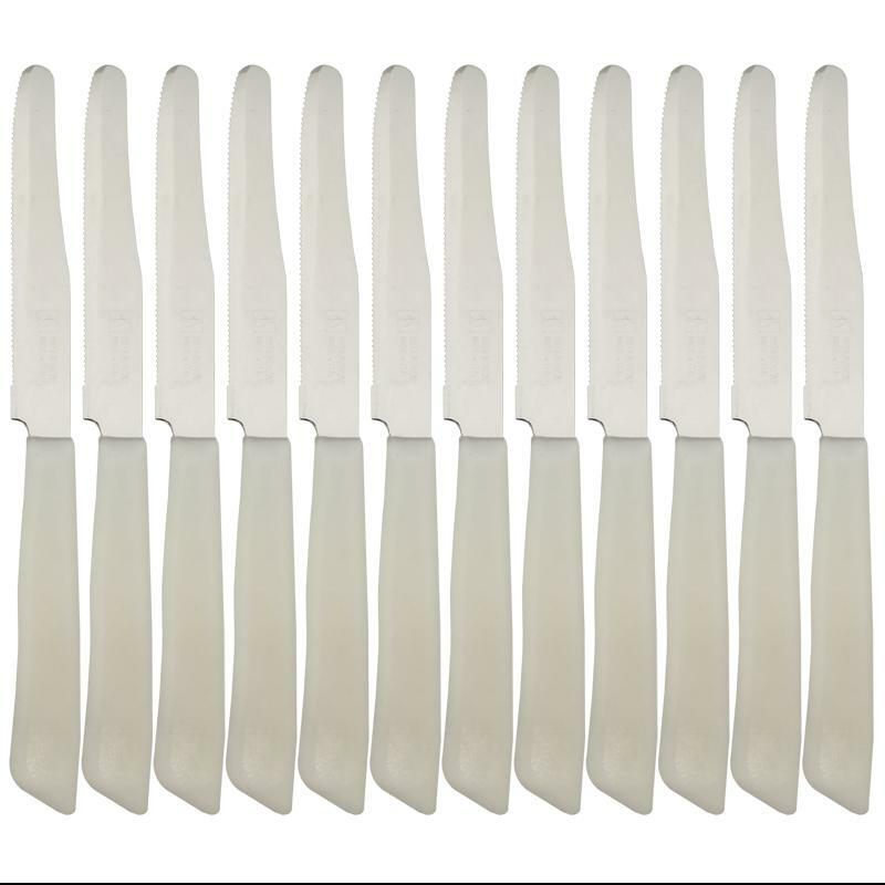 bonomi set coltelli da tavola inox bonomi 12pz bianco - foto 1