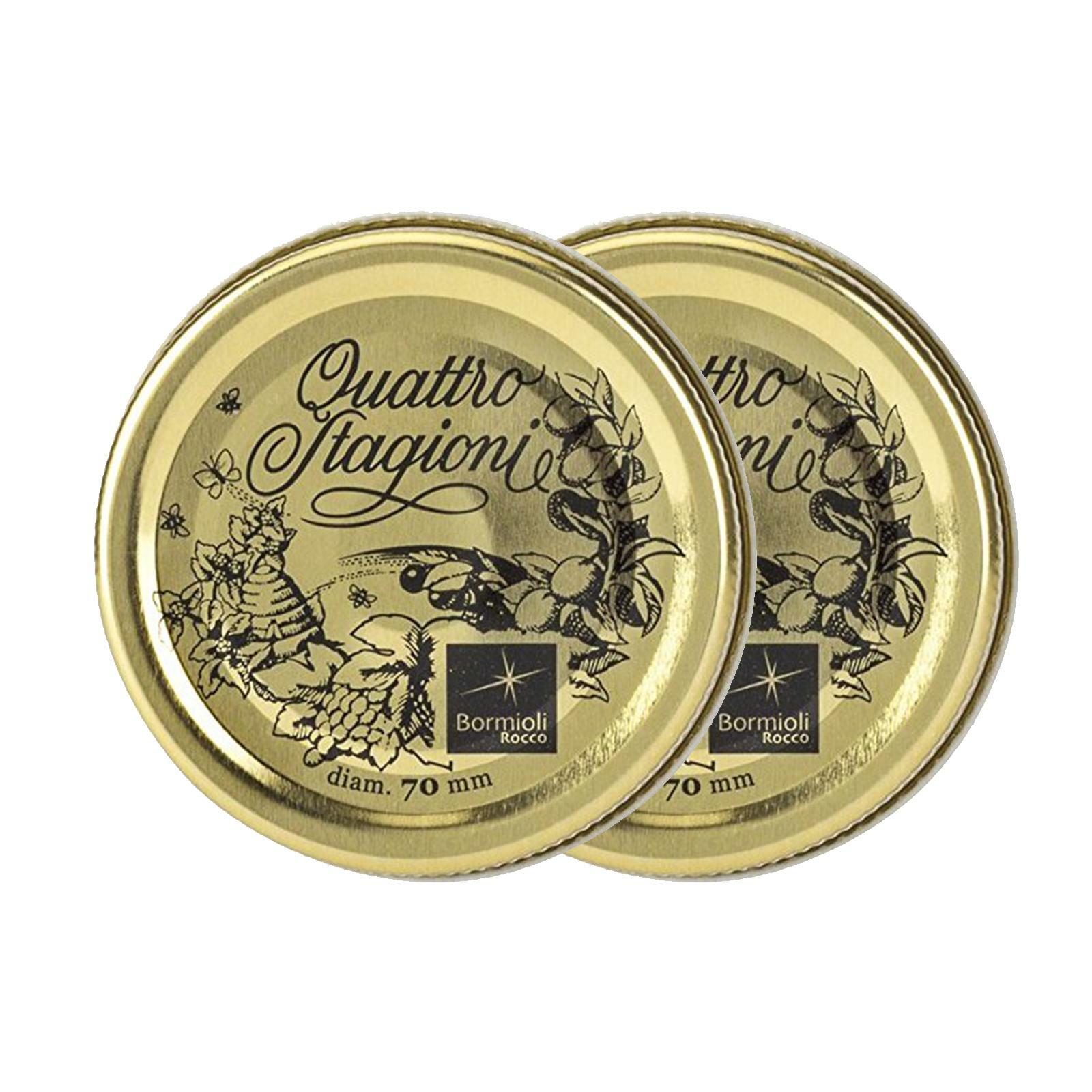 bierre store tappi vasetti in vetro 70mm quattro stagioni bormioli 6 pz - foto 1
