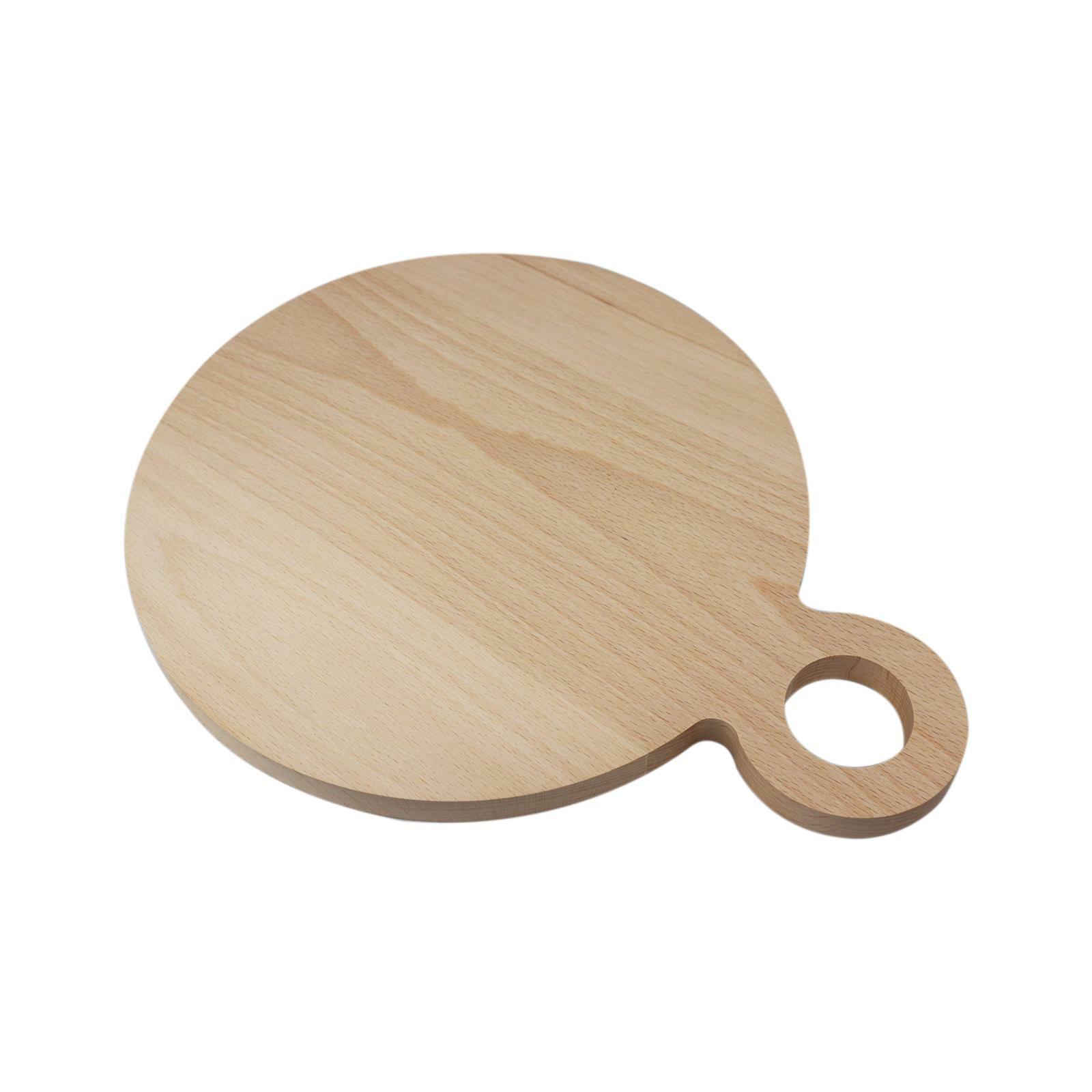 demolli tagliere in legno tondo 29x35 cm con manico ad anello - foto 1