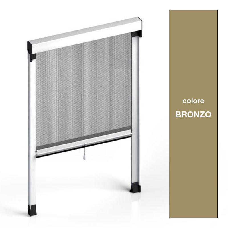 san giorgio zanzariera a rullo flash 100x160cm colore bronzo - foto 3