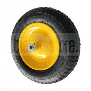 Ruota Pneumatica 400x8 Per Carriole - Cerchio In PVC, Mozzo 127mm, Con Cuscinetti Autoingrassanti