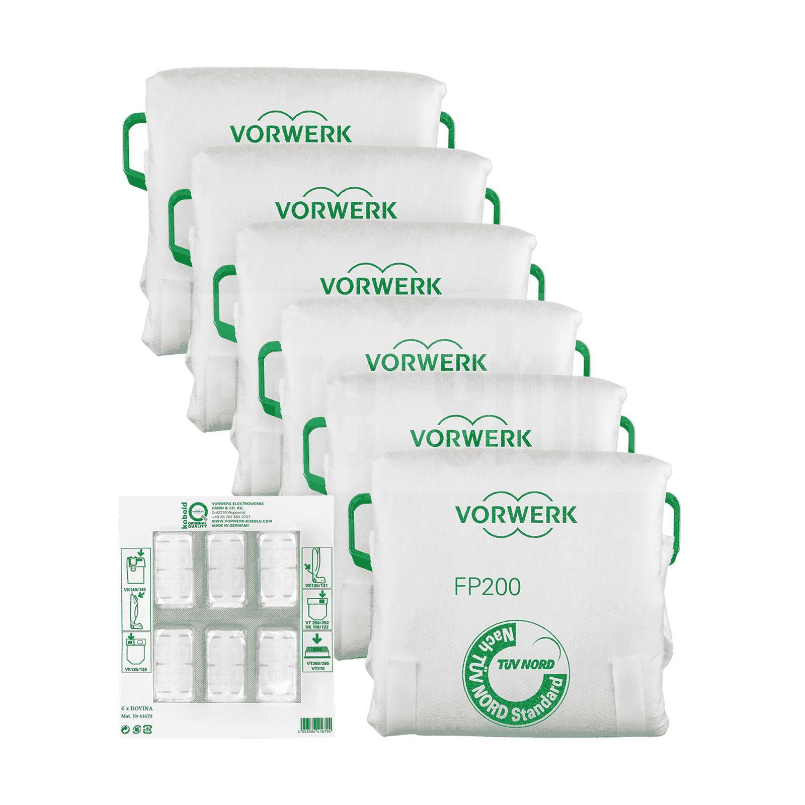 vorwerk sacchetti vk200 vk 220s e 6 profumi dovina originali 6 pz - foto 1