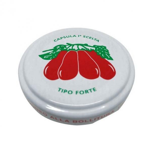 fraschetti tappi vasi vasetti vetro capsule bianco 500pz 63 mm idonee bollitura prima scelta - foto 1