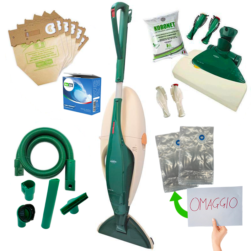 vorwerk vorwerk folletto vk131 rigenerato + 6 sacchetti e granuli profumati - foto 1