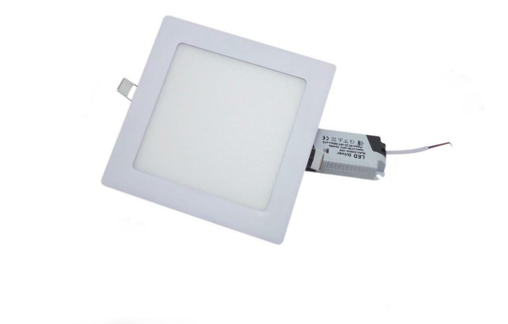 vivalamp faretto led incasso quadrato 12w vivalamp 3000k controsoffitto kit 5 pezzi - foto 1