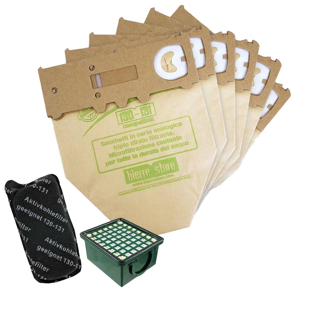 bierre store kit sacchetti folletto vk 130 - 131 6 pz + granuli fiori di arancio + filtri compatibili - foto 2