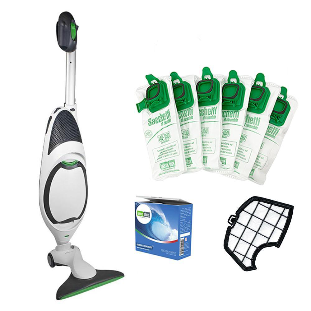 vorwerk folletto vk150 con sacchetti granuli profumati e filtri - foto 1